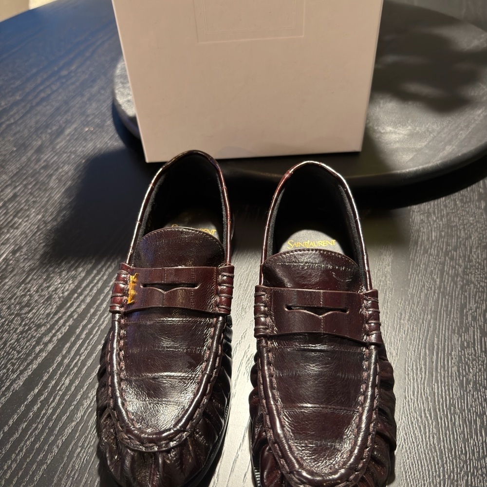 New Saint Laurent Le Loafer Supple Eel Size 38 - Picture 12 of 14